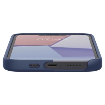 Carcasa Spigen Silicone Fit compatibila cu iPhone 13 Navy Blue