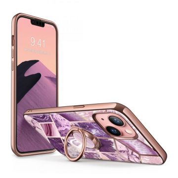 Carcasa stylish Supcase Cosmo Snap compatibila cu iPhone 13 Marble Purple