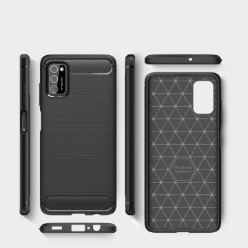 Carcasa TECH-PROTECT TPUCARBON compatibila cu Samsung Galaxy A03s Black