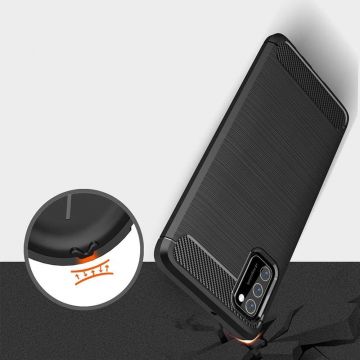 Carcasa TECH-PROTECT TPUCARBON compatibila cu Xiaomi Redmi 9T Black