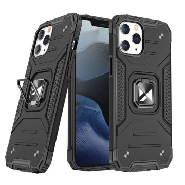 Carcasa Wozinsky Ring Armor compatibila cu iPhone 13 Pro Max, Functie magnetica, Black