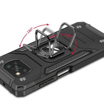 Carcasa Wozinsky Ring Armor compatibila cu Samsung Galaxy A02s, Functie magnetica, Red