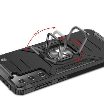 Carcasa Wozinsky Ring Armor compatibila cu Samsung Galaxy S21 Plus, Functie magnetica, Black