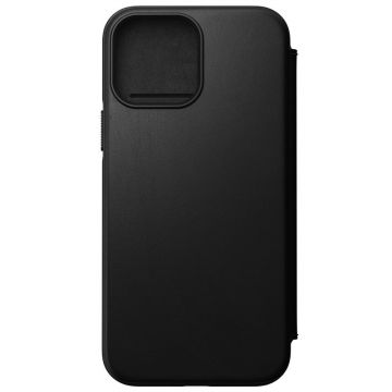 Husa din piele naturala NOMAD Rugged Folio MagSafe compatibila cu iPhone 13 Pro Max Black