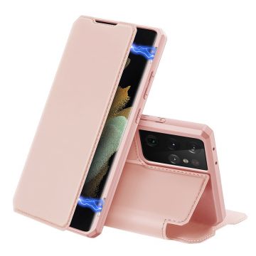 Husa DuxDucis Skin X compatibila cu Samsung Galaxy S21 Ultra Pink