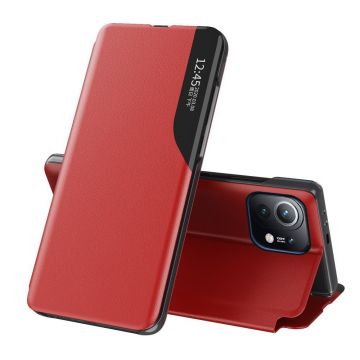 Husa Eco Leather View compatibila cu Xiaomi Mi 11 Red