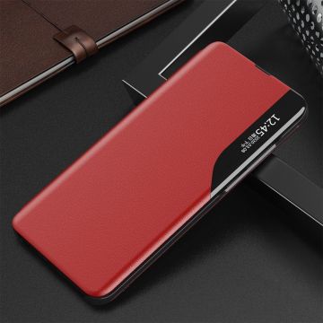 Husa Eco Leather View compatibila cu Xiaomi Poco F3/Mi 11i Red