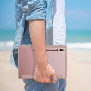 Husa Infiland Crystal compatibila cu Samsung Galaxy Tab S7 FE 5G 12.4 inch Pink