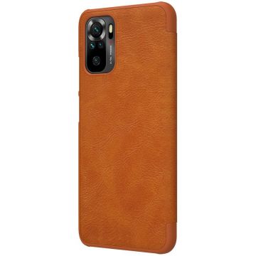 Husa Nillkin Qin Leather compatibila cu Xiaomi Redmi Note 10/10S Brown
