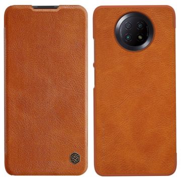 Husa Nillkin Qin Leather compatibila cu Xiaomi Redmi Note 9T Brown