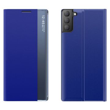 Husa Sleep Smart Window compatibila cu Samsung Galaxy S21 FE 5G Blue