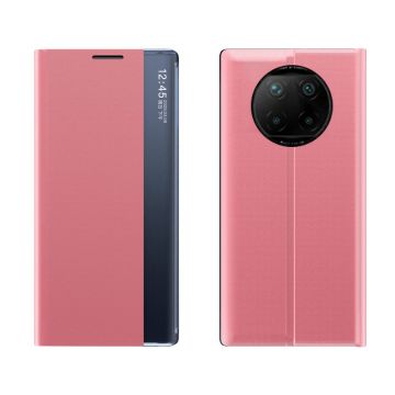 Husa Sleep Smart Window compatibila cu Xiaomi Redmi Note 9T Pink