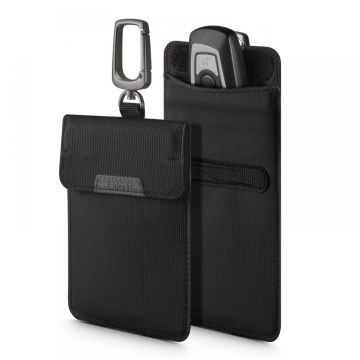 Husa Spigen Pouch Keyless RFID Signal Blocker Negru