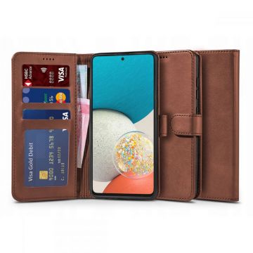 Husa TECH-PROTECT Wallet compatibila cu Samsung Galaxy A53 5G Brown