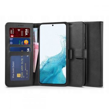 Husa TECH-PROTECT Wallet compatibila cu Samsung Galaxy S22 Black