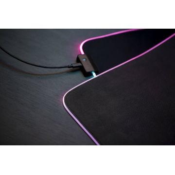 Mousepad gaming darkFlash Flex 900, RGB, 90x40 cm, Negru