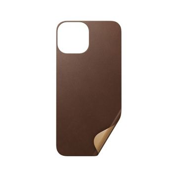 Skin din piele naturala NOMAD Leather MagSafe compatibil cu iPhone 13 Mini Brown