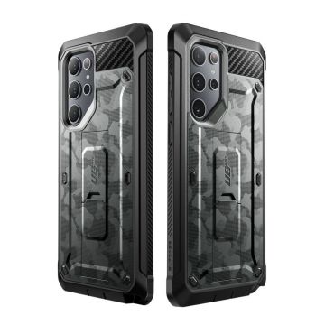 Carcasa 360 grade Supcase Unicorn Beetle Pro compatibila cu Samsung Galaxy S22 Ultra Camo Grey