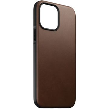 Carcasa din piele naturala NOMAD Rugged MagSafe compatibila cu iPhone 13 Pro Max Brown