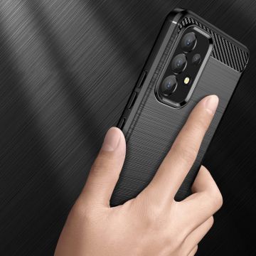 Carcasa Flexible Carbon compatibila cu Samsung Galaxy A53 5G Black