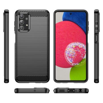 Carcasa TECH-PROTECT TPUCARBON compatibila cu Samsung Galaxy M23 5G Black