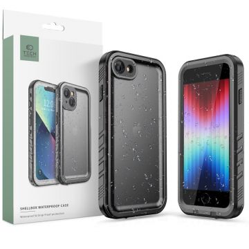 Carcasa waterproof TECH-PROTECT Shellbox compatibila cu iPhone 7/8/SE 2020/2022, IP68, Protectie display, Negru