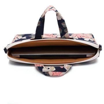 Geanta universala laptop 15/16 inch Canvaslife Briefcase Navy Rose