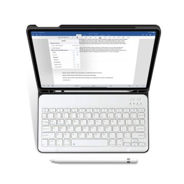 Husa cu tastatura Tech-Protect Smartcase Pen compatibila cu iPad Air 4 2020 / Air 5 2022 Black