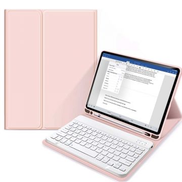 Husa cu tastatura Tech-Protect Smartcase Pen compatibila cu iPad Mini 6 2021 Pink