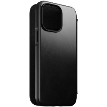 Husa din piele naturala NOMAD Leather Folio MagSafe compatibila cu iPhone 14 Pro Max Black