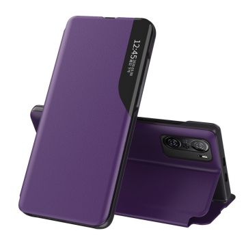Husa Eco Leather View compatibila cu Xiaomi Poco F3/Mi 11i Purple