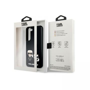 Husa Karl Lagerfeld KLHCS22SSSKCK compatibila cu Samsung Galaxy S22, Silicone Karl & Choupette, Negru