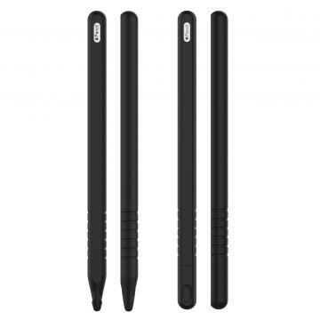 Husa Silicone Overlay compatibila cu Apple Pencil 2 Black