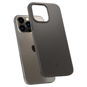 Husa slim Spigen Thin Fit compatibila cu iPhone 14 Pro Max Gunmetal