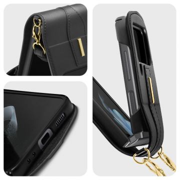 Husa Spigen Lienar Calin compatibila cu Samsung Galaxy Z Flip 4 5G Black