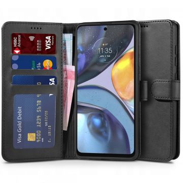 Husa TECH-PROTECT Wallet compatibila cu Motorola Moto G22/E32/E32s Black