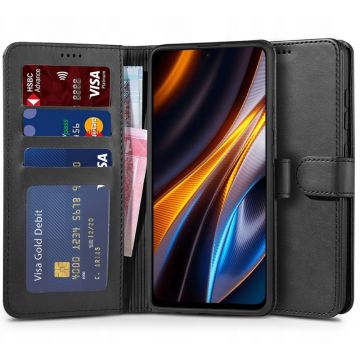 Husa TECH-PROTECT Wallet compatibila cu Xiaomi Poco X4 GT Black