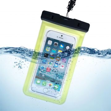 Husa waterproof universala pentru dispozitive 6.7 inch Galben