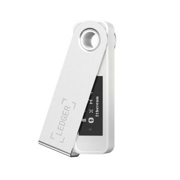 Portofel electronic Ledger Nano S Plus Crypto, pentru monede virtuale Bitcoin, Ethereum, Dash, ZCash si altele, Mystic White