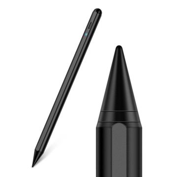 Stylus pen ESR Digital Plus Magnetic compatibil cu tablete Apple, LED, Cablu USB-C inclus, Negru