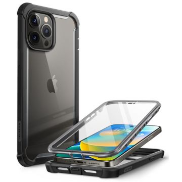 Carcasa 360 grade Supcase i-Blason Ares compatibila cu iPhone 14 Pro Max, Protectie display, Negru