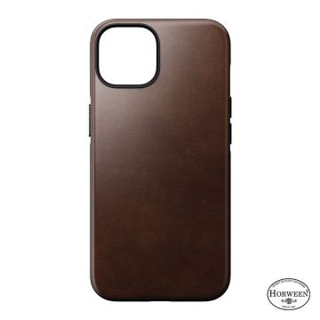 Carcasa din piele naturala NOMAD Modern Leather MagSafe compatibila cu iPhone 14 Brown