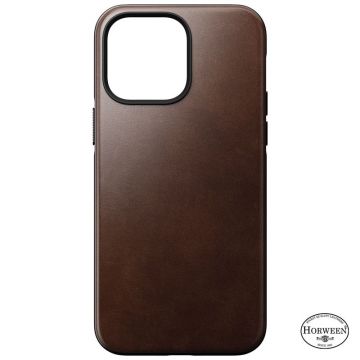 Carcasa din piele naturala NOMAD Modern Leather MagSafe compatibila cu iPhone 14 Pro Max Brown