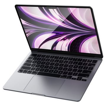 Folie protectie Spigen Tempered Glass Full Cover compatibila cu MacBook Air 13 inch 2022 Black