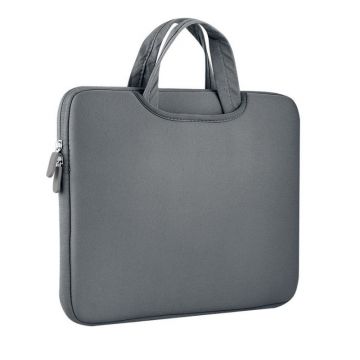 Geanta universala laptop 15.6 inch rezistenta la stropire din neopren, Gri