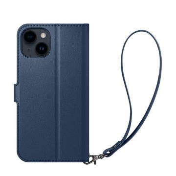 Husa cu snur Spigen Wallet S compatibila cu iPhone 14 Blue