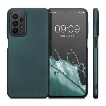 Husa Kwmobile pentru Samsung Galaxy A23, Silicon, Verde, 57955.14