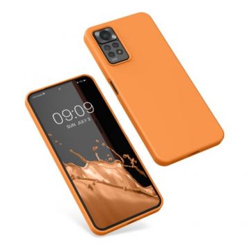 Husa Kwmobile pentru Xiaomi Redmi Note 11 Pro/Redmi Note 11 Pro 5G, Silicon, Portocaliu, 57373.150