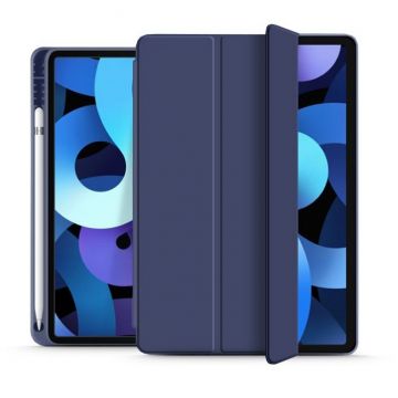 Husa Tech-Protect Smartcase Pen compatibila cu iPad Air 4 2020 / 5 2022 Navy Blue