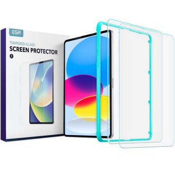 Set 2 folii protectie transparente Case Friendly ESR Tempered Glass compatibil cu iPad 10.9 inch 2022